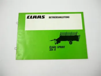 Claas Sprint 324K Lagewagen Betriebsanleitung Wartung 1990