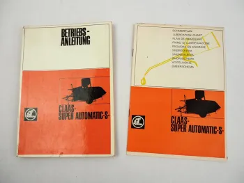 Claas Super Automatic S Mähdrescher Betriebsanleitung Bedienung Schmierplan 1967