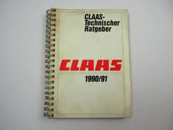 Claas Technische Daten Ratgeber Landmaschinen für Mechaniker 1990/91