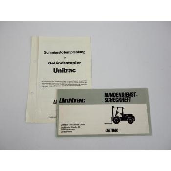 Claas Unitrac Geländestapler Schmierstoffempfehlung 1987 + Scheckheft 1992