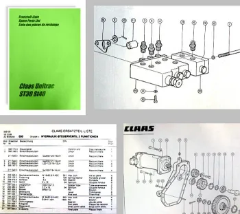 Claas Unitrac ST30 ST40 Ersatzteilliste Spare Parts