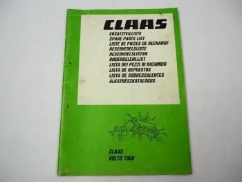 Claas Volto 1050 Kreiselheuer Ersatzteilliste Spare Parts List 1998