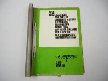 Claas W450 Typ 276 WA450 Typ 277 Heuwender Ersatzteilliste Parts List 1980
