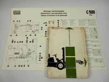 Clark C500 Y50 LPG Gabelstapler Ersatzteilkatalog Parts Book 1973
