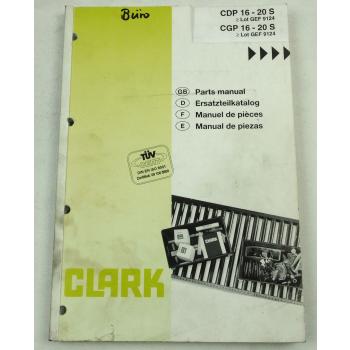 Clark CDP CGP 16 20 S Stapler Parts list Manuel de pieces Ersatzteilliste 1998