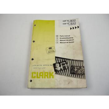 Clark CDP CGP 16 - 20 S Stapler Parts list Manuel de pieces Ersatzteilliste 1998