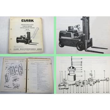Clark DC70 Gabelstapler Fork Lift Truck Parts List Ersatzteilliste 04/1964