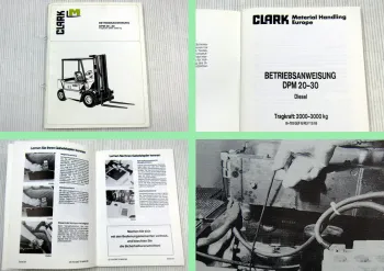 Clark DPM 20 30 Diesel Stapler Betriebsanleitung Bedienungsanleitung 1986