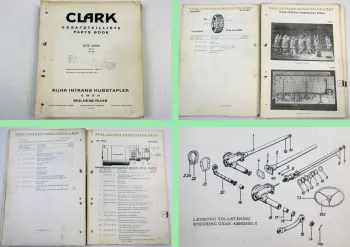 Clark ECE2024 mit 80V Gabelstapler Fork Lift Truck Parts List Ersatzteilliste