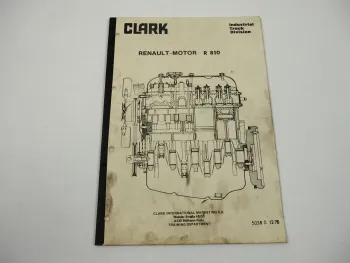 Clark Gabelstapler Renault Motor R810 Schulungshandbuch Technik Training 1976