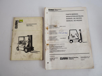 Clark GPM 12 15 17 20 S Gabelstapler Bedienungsanweisung Ersatzteilkatalog 1988