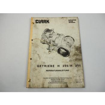 Clark H200 H211 Getriebe Reparaturanleitung Werkstatthandbuch 1978