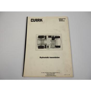 Clark H500 20 25 30 Hydrostatic Transmission Service Training Repair Manual 1978