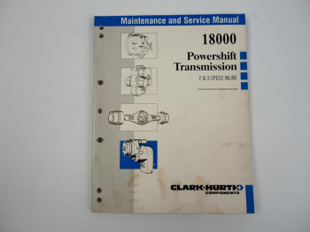 Clark Hurth HR 18000 Powershift Transmission Getriebe Werkstatthandbuch 1994