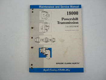 Clark Hurth HR 18000 Powershift Transmission Getriebe Werkstatthandbuch 1997