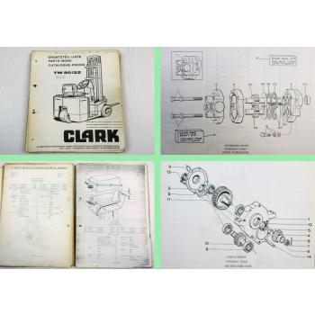 Clark TW20 TW22 Spare Parts List Ersatzteilliste Catalogue Pieces 10/1967