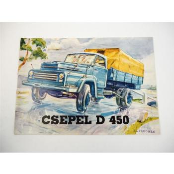 Csepel D450 Lastkraftwagen 95 PS Prospekt 1960 Ungarn Mogürt