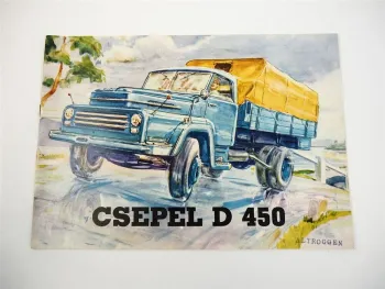 Csepel D450 Lastkraftwagen 95 PS Prospekt 1960 Ungarn Mogürt