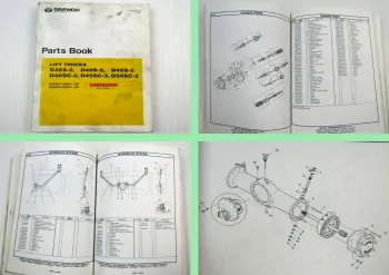 Daewoo D35S-2 D40S-2 D45S-2 D40SC-2 D45SC-2 D50SC-2 Lift Trucks Parts List Book