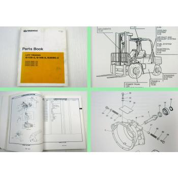 Daewoo G15S-2 G18S-2 G20SC-2 Lift Trucks Parts List Parts Book 03/2002