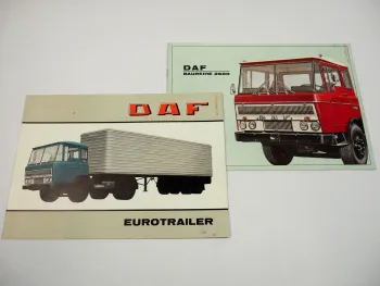 DAF AE TE 2600 LKW Truck Eurotrailer 2x Prospekt 1966