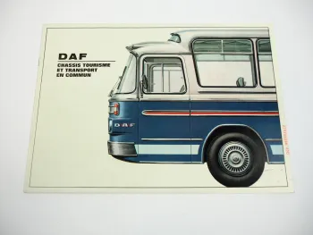 DAF B1100 B1300 B1600 TB160 TB163 MB200 Reisebus Prospekt 1966 in französisch