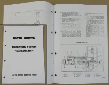 David Brown 850 880 950 990 Impl. Hydraulik Werkstatthandbuch