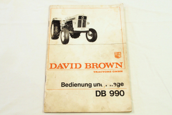 David Brown DB990 Schlepper Betriebsanleitung Bedienung und Pflege ca 1970