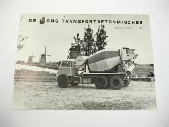 De Jong TRC Transportmischer Betonmischer Prospekt 1960er Jahre Monheim