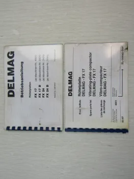 Delmag FX 17 Rüttelplatte Ersatzteilliste + Betriebsanleitung Bedienung 1997
