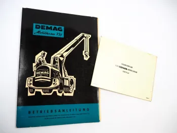 Demag V35 Mobilkran Betriebsanleitung Schmierplan Schaltplan 1960er Jahre