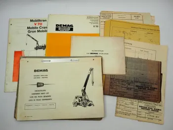 Demag V70 Mobilkran Betriebsanleitung Ersatzteilliste Schaltplan ca. 1969/70