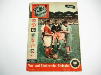 Deutsche Fussball Meisterschaft 1955 Zeitschrift Nr.7 Gerhard Bahr Nürnberg