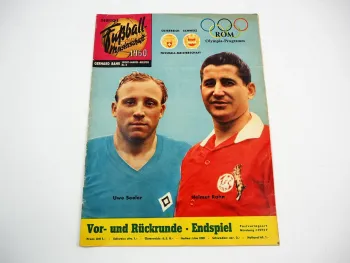 Deutsche Fussball Meisterschaft 1960 Zeitschrift Gerhard Bahr Nürnberg