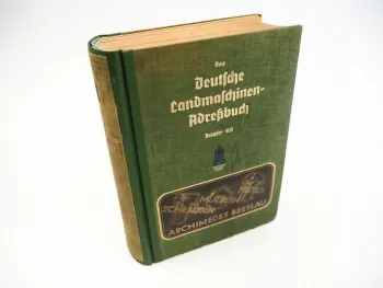 Deutsches Landmaschinen Adressbuch Branchenbuch 1938