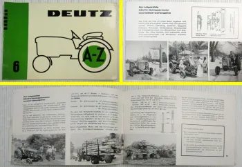 Deutz A-Z Heft 6 Luftkühlung der Deutz-Schleppermotoren wohl 1960er Jahre