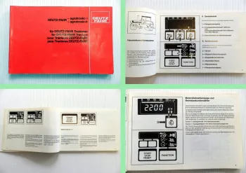 Deutz Agrotronic -i -h Bordcomputer Bedienungsanleitung Handbuch 1988