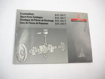 Deutz B FL 1011 T Motor Ersatzteilliste Bildkatalog 1989