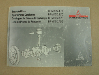 Deutz BF M1012 Motor Ersatzteilliste Bildkatalog 1996 Parts List