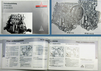 Deutz BF4M1012 BF4M1012E Motor Betriebsanleitung Bedienungsanleitung 10/1991