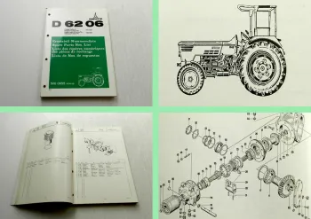 Deutz D 6206 Traktor Schlepper Ersatzteilliste Ersatzteilkatalog 1975 D6206