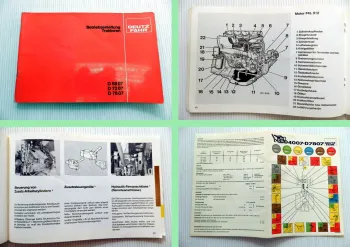 Deutz D 6807 D 7207 D 7807 Betriebsanleitung 1980 Wartung Bedienungsanleitung