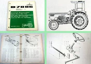 Deutz D 7006 Traktor Schlepper Ersatzteilliste 1973 Ersatzteilkatalog D7006