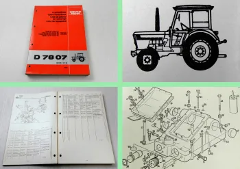 Deutz D 7807 Traktor Schlepper Ersatzteilliste 1980 Original Ersatzteilkatalog
