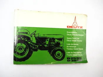 Deutz D2505 D3005 Traktor Ersatzteilliste Ersatzteilkatalog Parts List 1967
