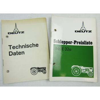 Deutz D2506 3006 4006 5006 6006 - 13006 A Schlepper Preisliste Techn Daten 1972