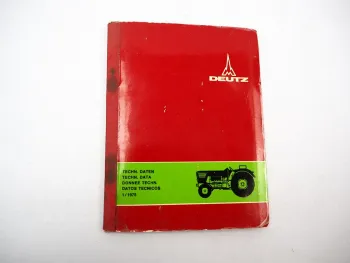 Deutz D2506 bis 13006 Intrac 2002 2003 Traktoren Technische Daten Handbuch 1975
