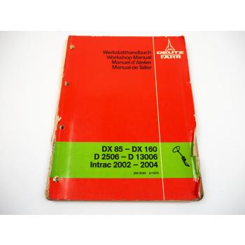 Deutz D3006-D13006 Intrac 2002 Intrac 2004 DX85-DX160 Lenkung Werkstatthandbuch