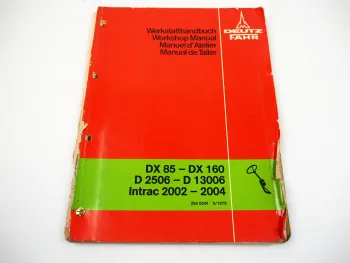 Deutz D3006-D13006 Intrac 2002 Intrac 2004 DX85-DX160 Lenkung Werkstatthandbuch