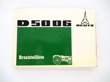 Deutz D5006 Traktor Ersatzteilliste Ersatzteilkatalog 1968